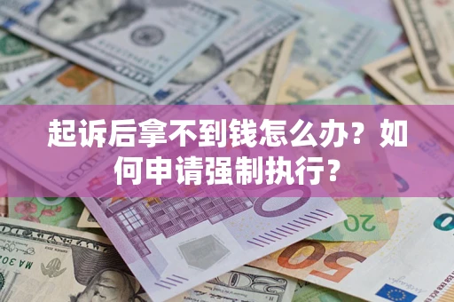 北京起诉后拿不到钱怎么办？如何申请强制执行？