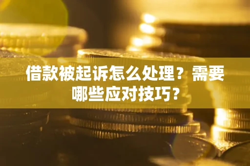 北京借款被起诉怎么处理？需要哪些应对技巧？